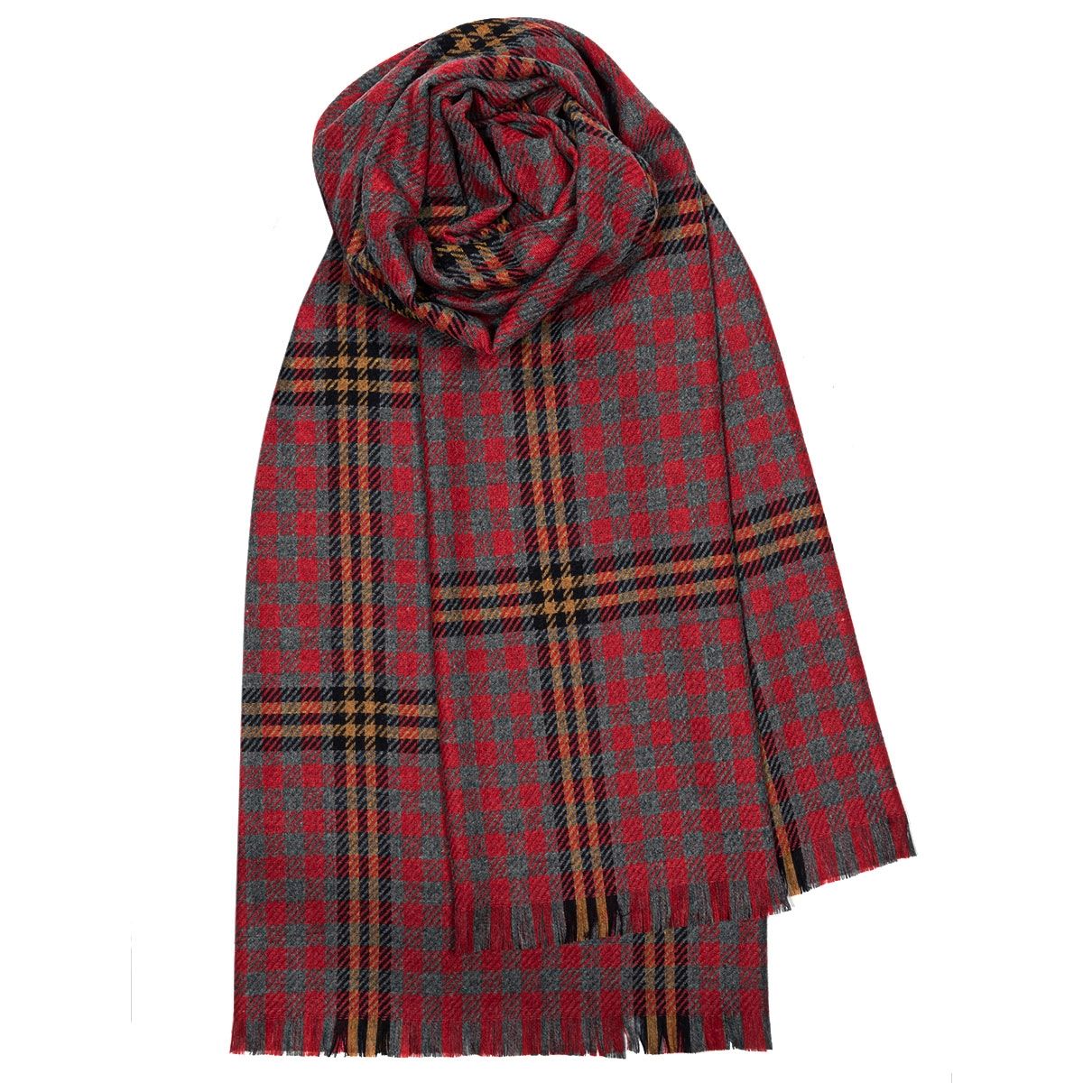 Brock Fine Wool and Cashmere Shawl/Stole Red Red Rose